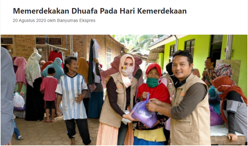 Memerdekakan Dhuafa pada Hari Kemerdekaan